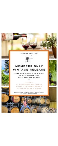 Members Only Vintage Release | Sunday 12th May 2024